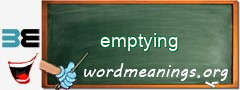 WordMeaning blackboard for emptying